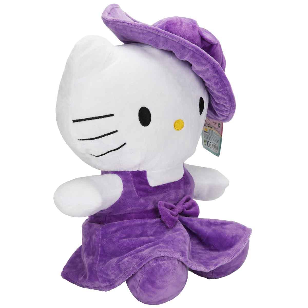 Hello Kitty Şapkalı Peluş 36 cm - Mor
