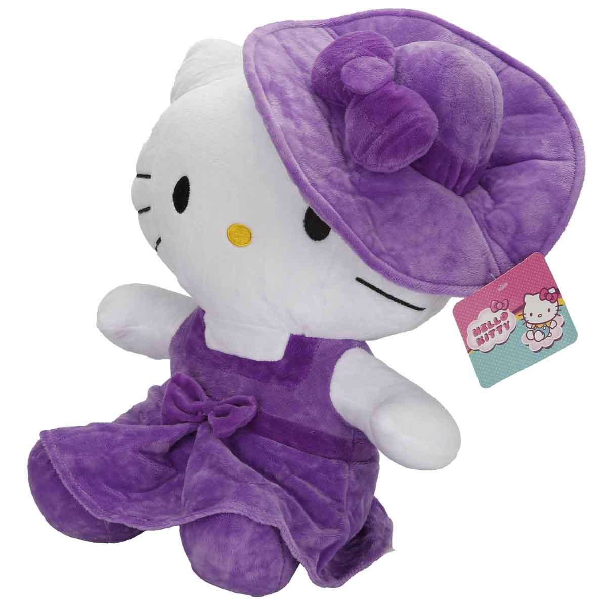 Hello Kitty Şapkalı Peluş 36 cm - Mor