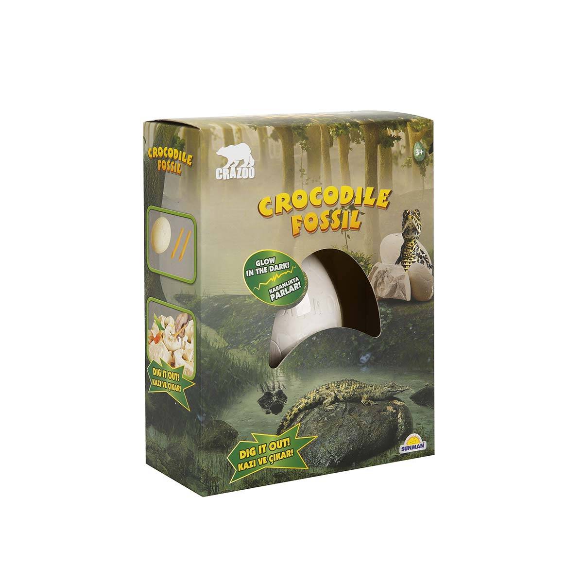 Fosil Kazı Seti: Karanlıkta Parlayan Timsah