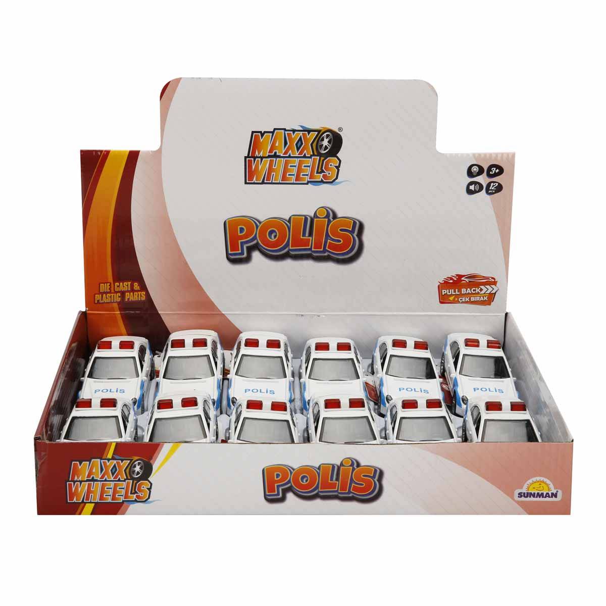 Maxx Wheels Sesli ve Işıklı Polis Arabası 1:32