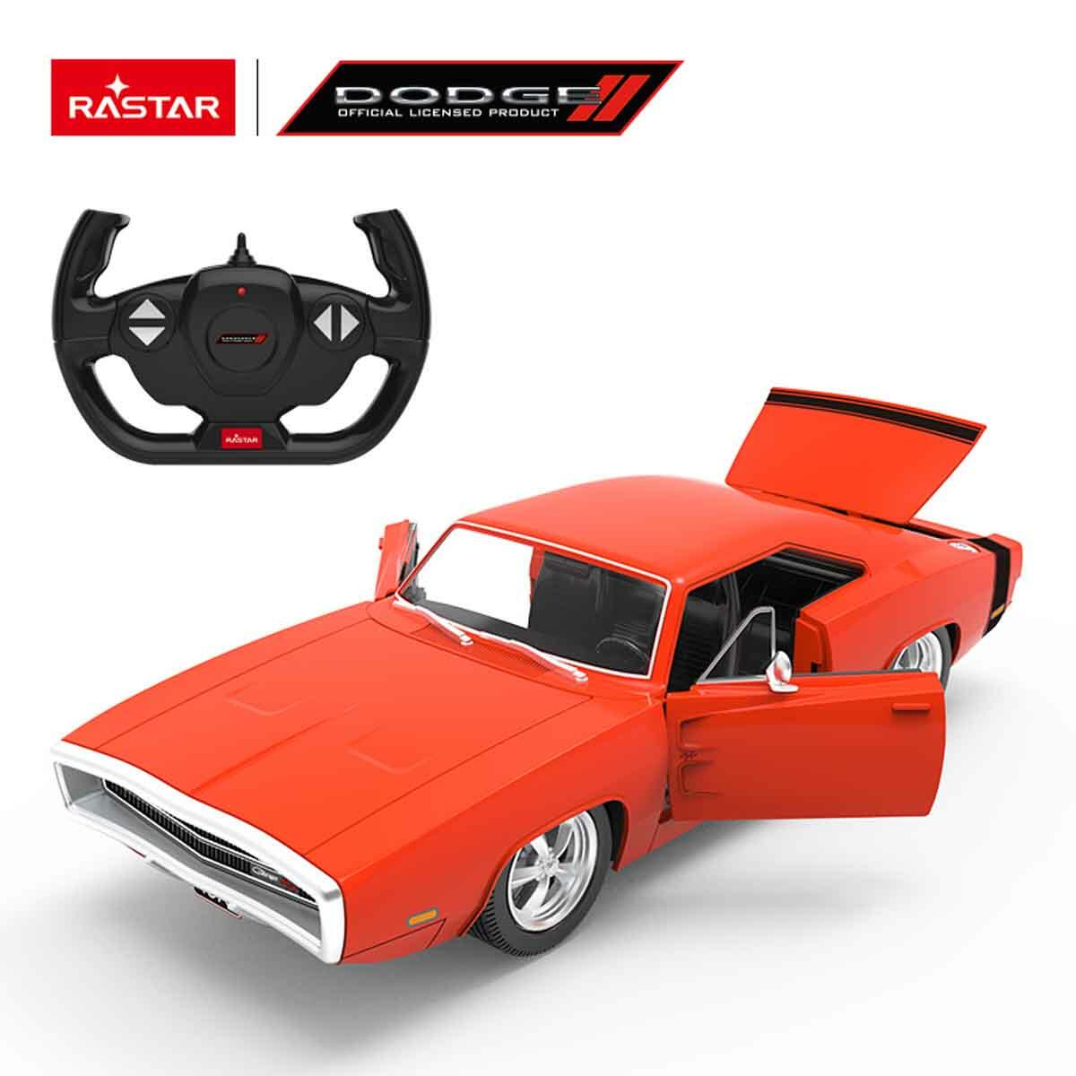 1:16 Ölçek 1970 Dodge Charger R/T Sesli ve Işıklı Uzaktan Kumandalı Araba - Turuncu
