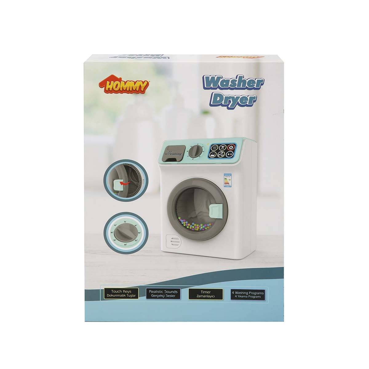 Sesli ve Işıklı Oyuncak Çamaşır Makinesi