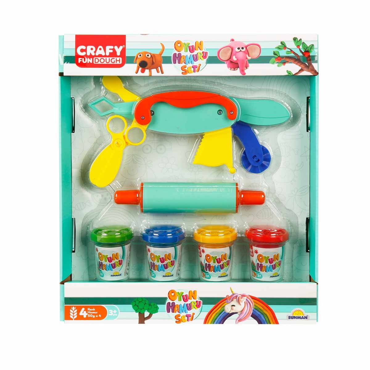 Crafy Oyun Hamuru Şekillendirme Seti 200gr - 6 Parça