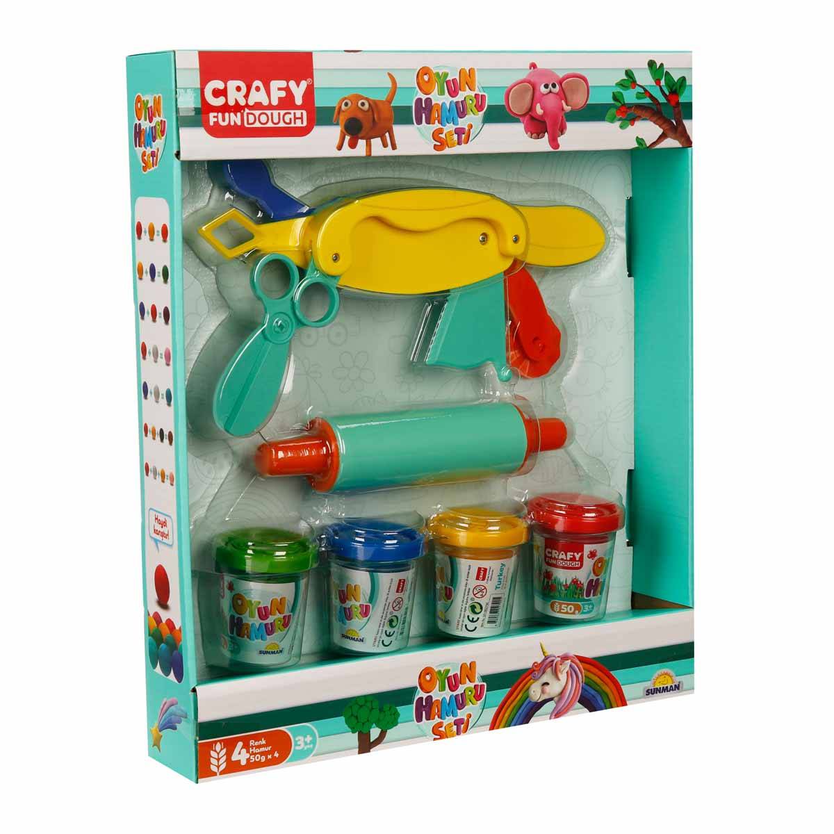 Crafy Oyun Hamuru Şekillendirme Seti 200gr - 6 Parça