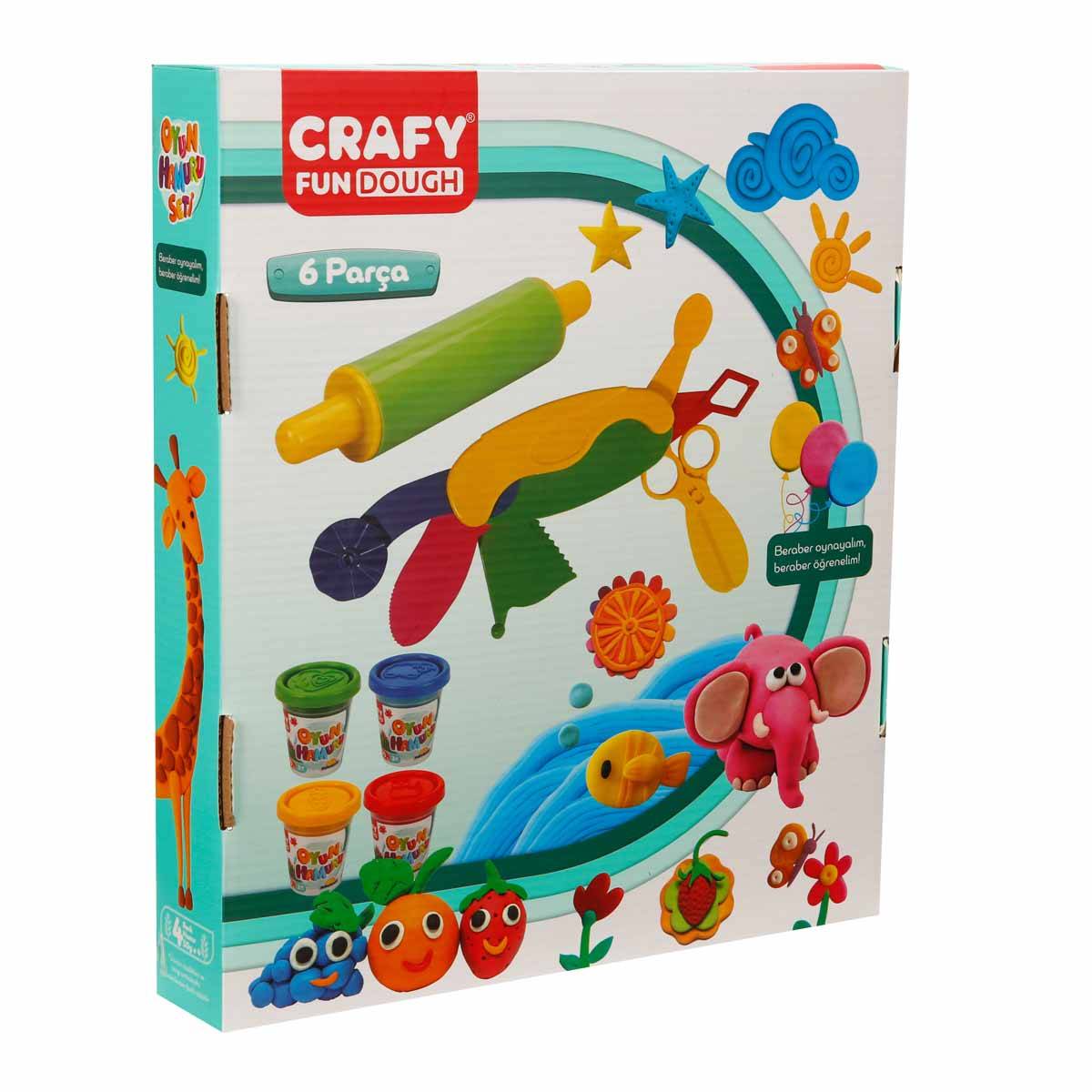 Crafy Oyun Hamuru Şekillendirme Seti 200gr - 6 Parça