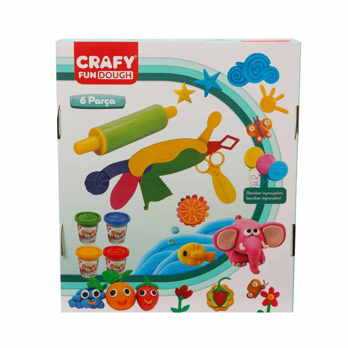 Crafy Oyun Hamuru Şekillendirme Seti 200gr - 6 Parça