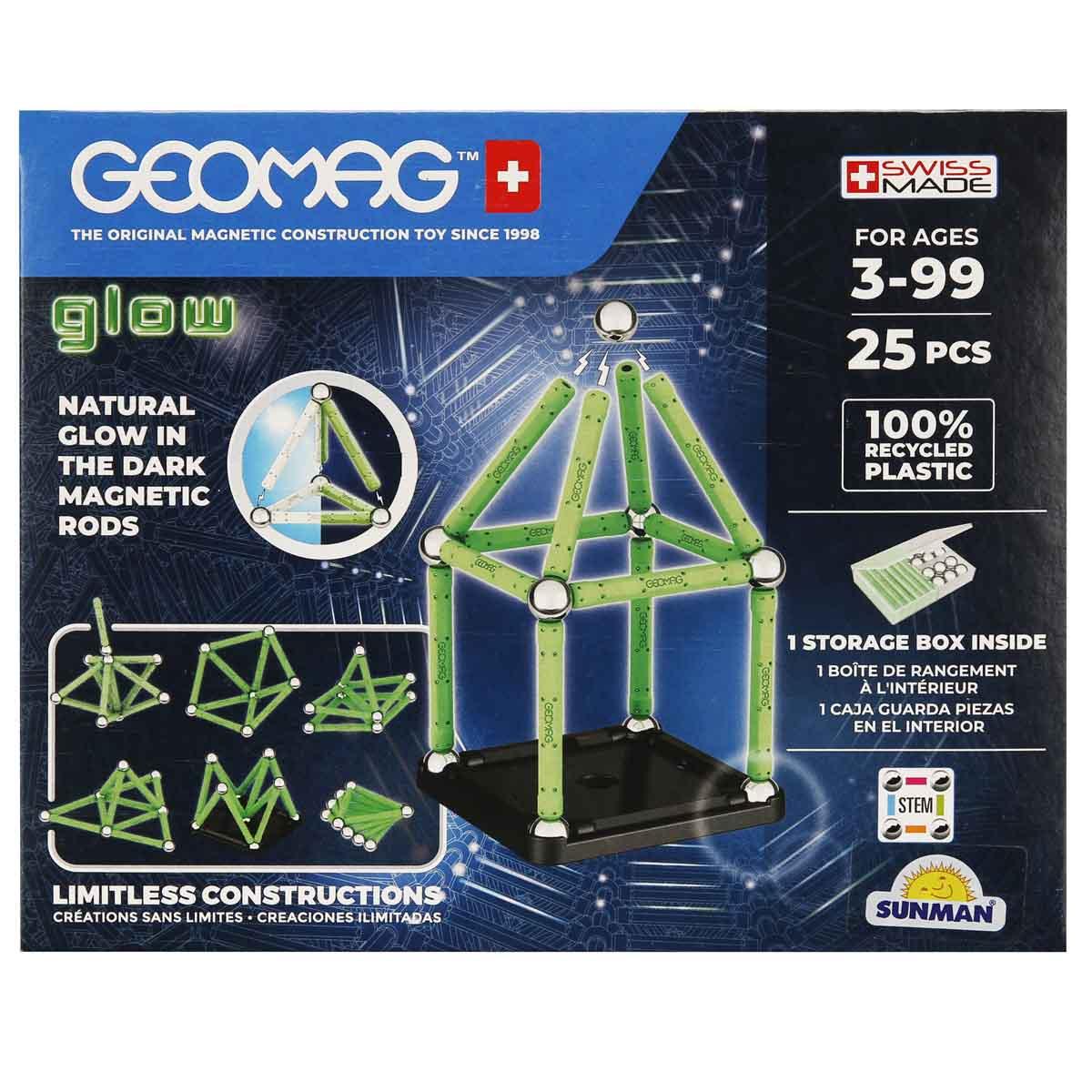 Geomag Karanlıkta Parlayan Manyetik Zeka Çubukları 25 Parça