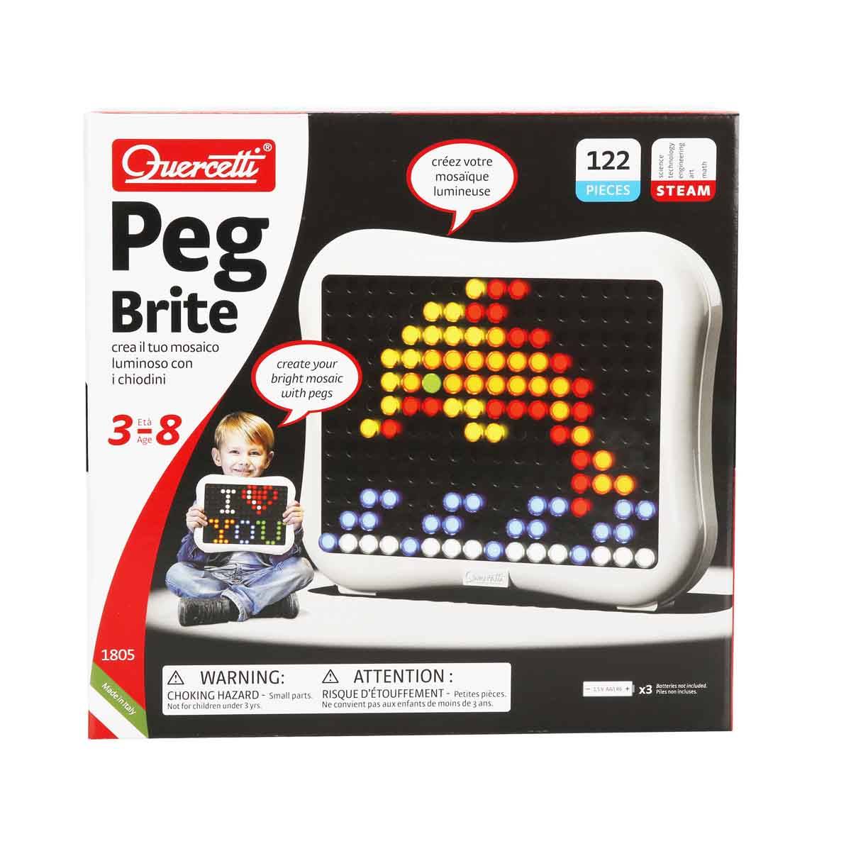 Quercetti Peg Brite Mozaik Set 122 Parça