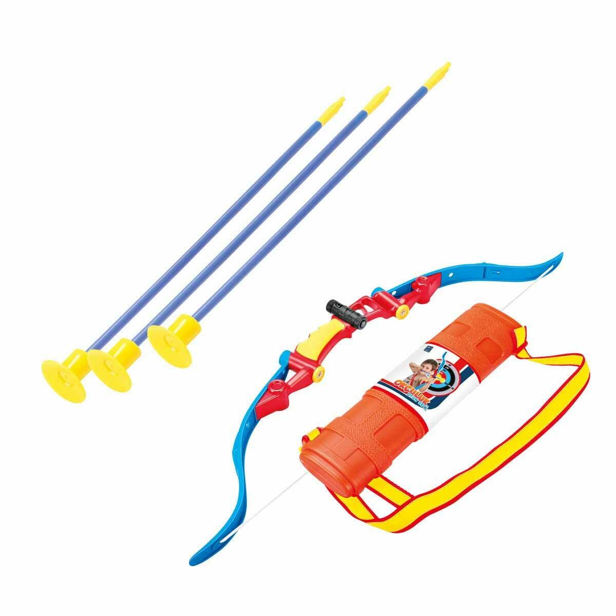 Sadaklı Hedefli 3 Oklu Okçuluk Seti | 69 CM Yay Ve Vakumlu Oklar | Sportif Eğitici Çocuk Ok Takımı