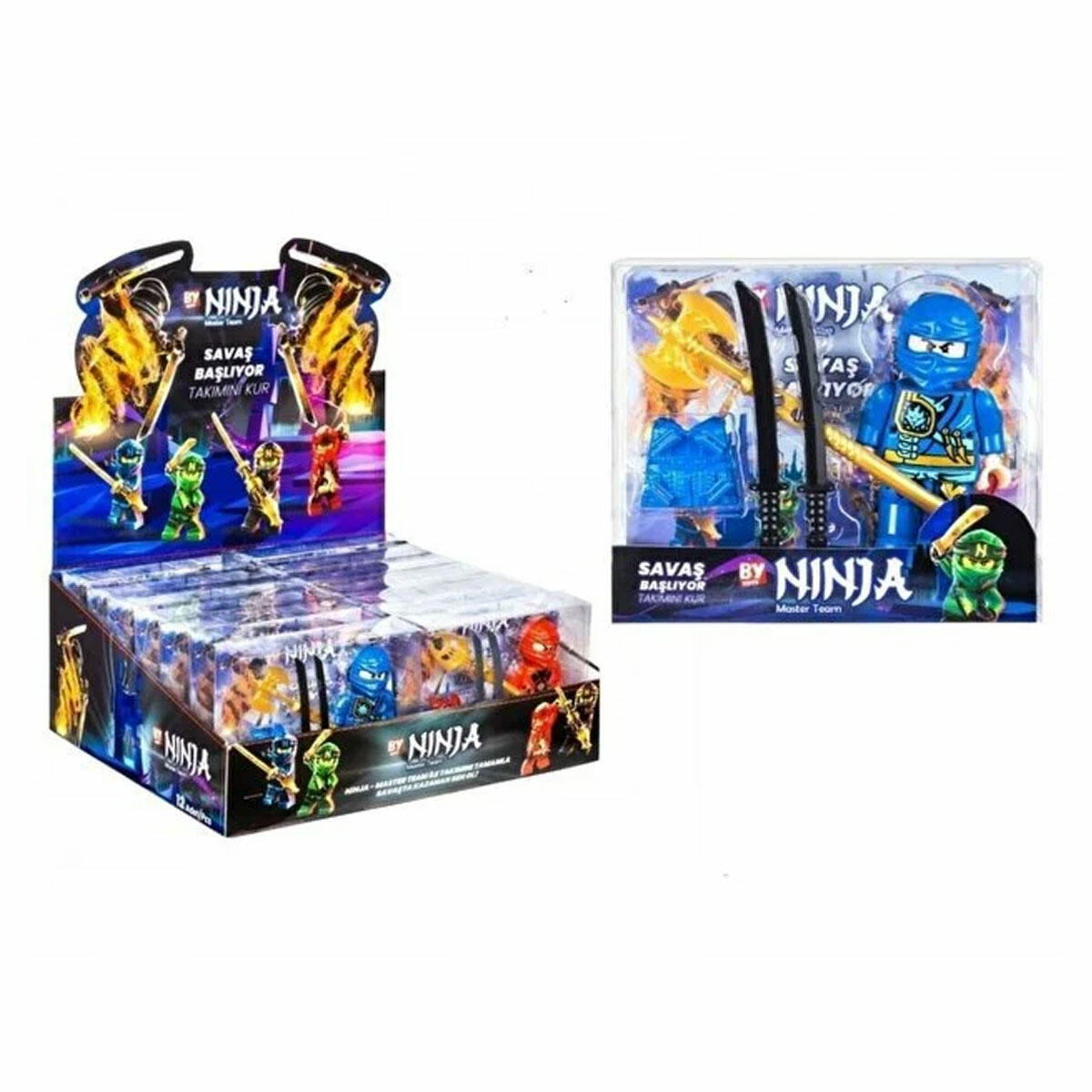 Samuray Figürü Lego Seti | Sök-Tak Yapı Oyuncağı | Yerli Üretim 8 cm Aksiyon Figürü ve Koleksiyon Seti