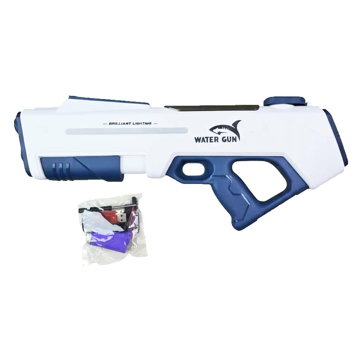 Şarjlı Otomatik Su Tabancası Tüfeği | Kendi Kendini Dolduran Elektrikli Su Tüfeği | LED Işıklı Uzun Menzilli Su Oyuncağı