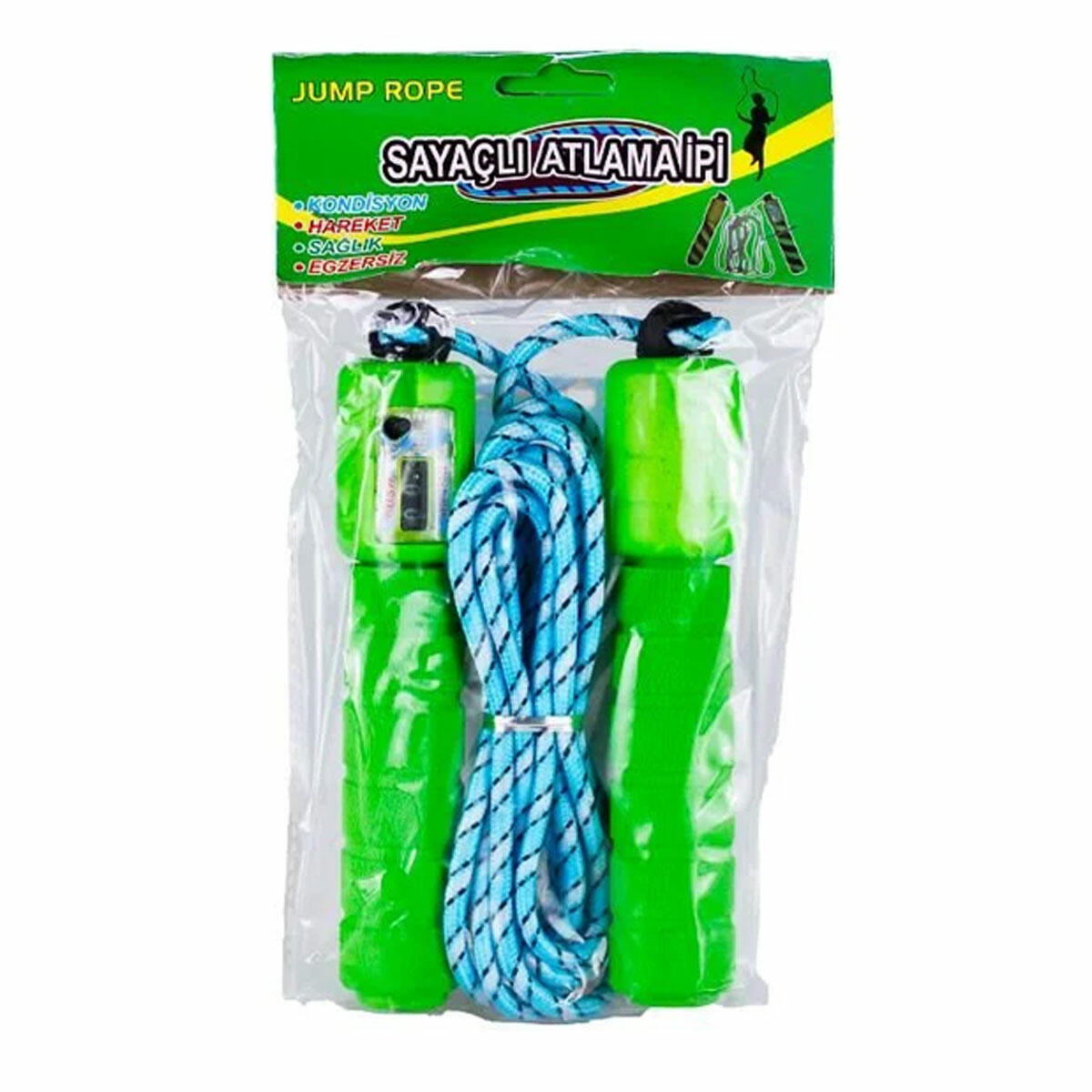 Sayaçlı Atlama İpi | Mekanik Numaratörlü Kondisyon ve Fitness İpi | 2 Metre Dayanıklı Egzersiz Halatı