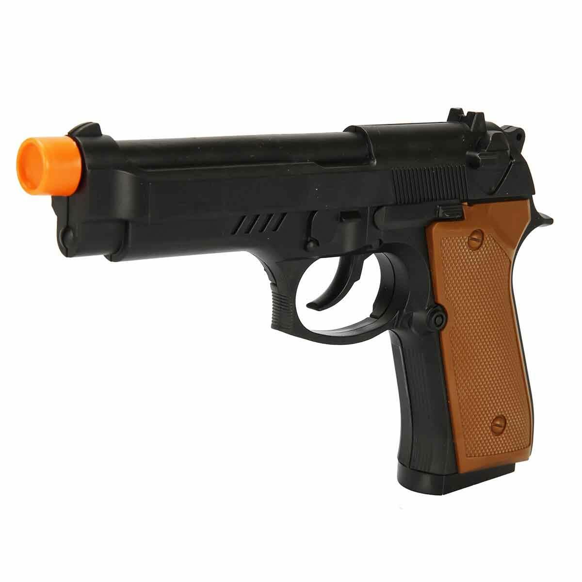 Sesli Asker Tabancası 20 cm | Ses Efektli Oyuncak Silah | Kahraman Asker Rol Yapma Ve Aksiyon Seti