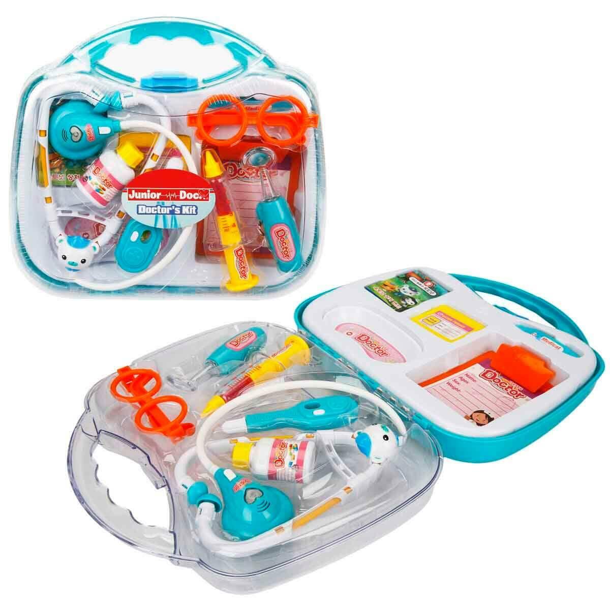 Sesli Ve Işıklı Çantalı Doktor Seti 11 Parça | Eğitici Rol Yapma Oyuncağı | Feyza Oyuncak Sağlık Serisi