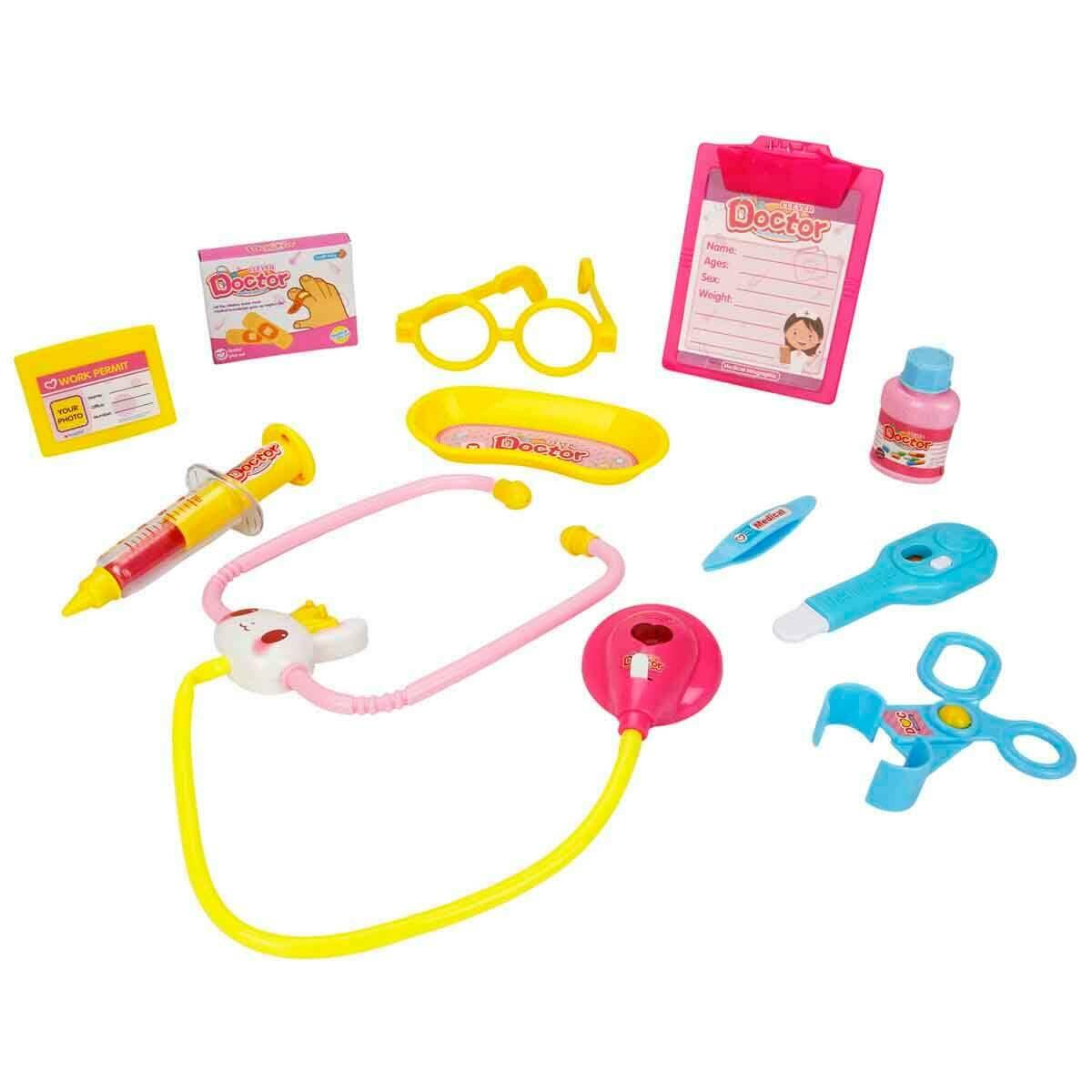 Sesli Ve Işıklı Çantalı Doktor Seti 11 Parça | Eğitici Rol Yapma Oyuncağı | Feyza Oyuncak Sağlık Serisi