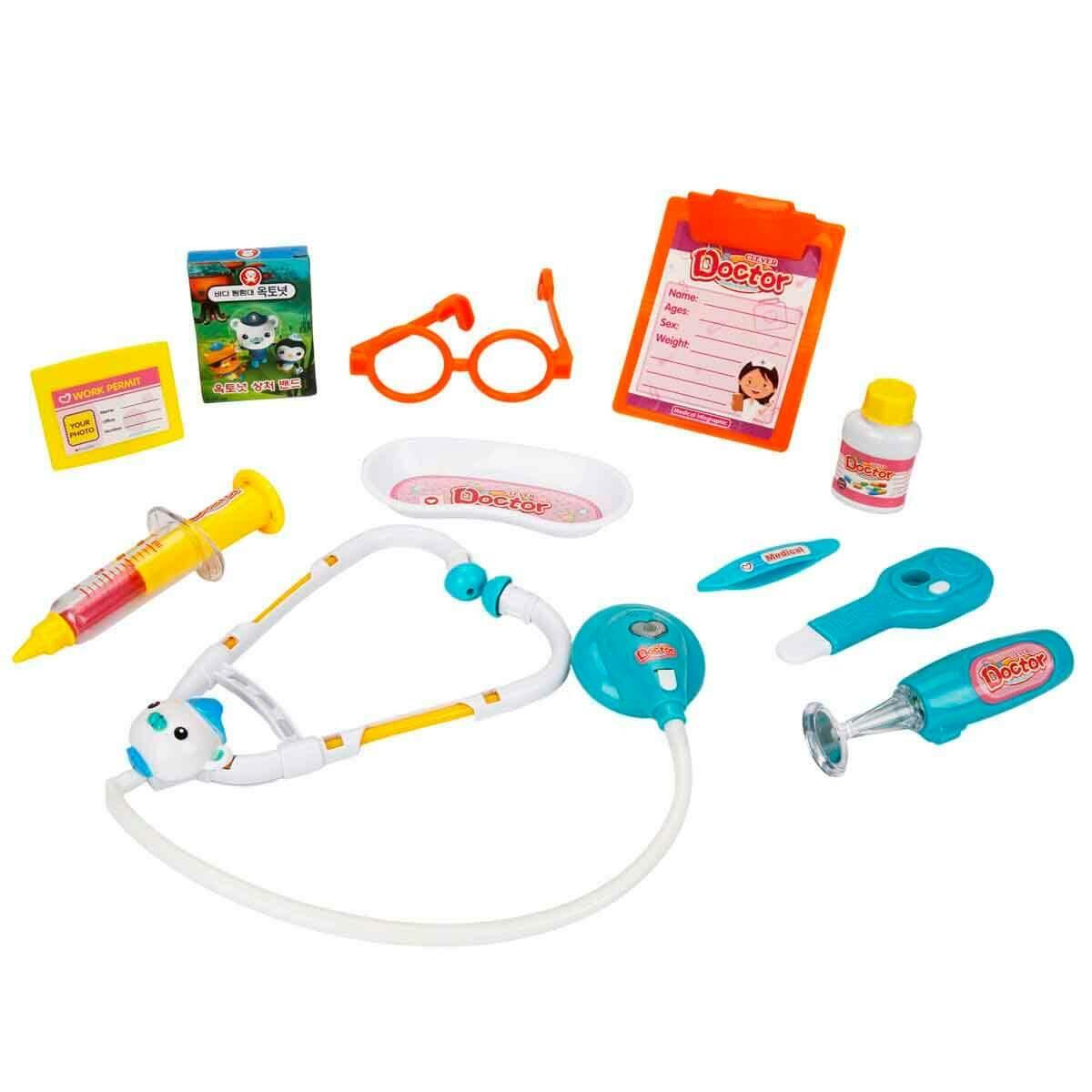 Sesli Ve Işıklı Çantalı Doktor Seti 11 Parça | Eğitici Rol Yapma Oyuncağı | Feyza Oyuncak Sağlık Serisi