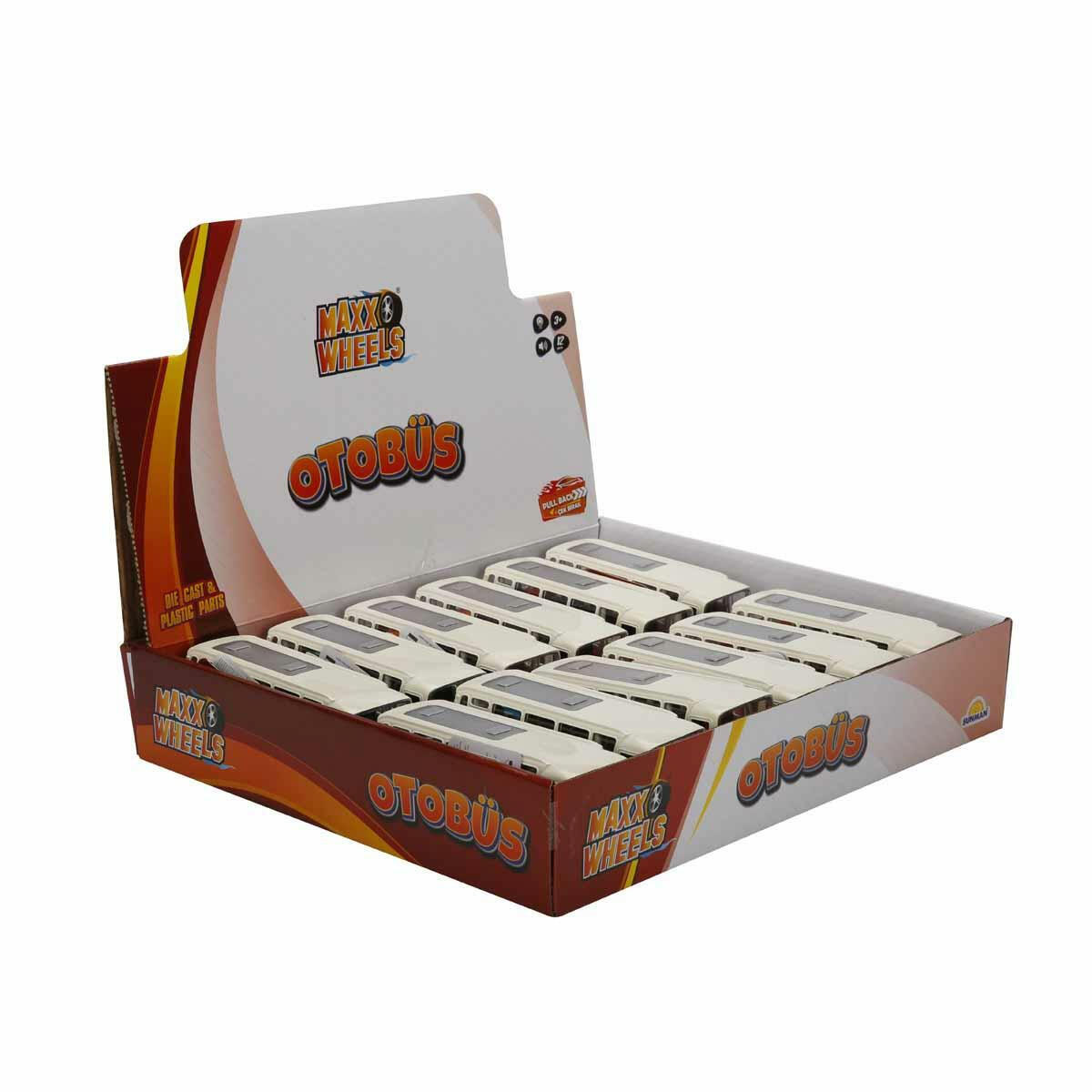 Sesli ve Işıklı Nostaljik Halk Otobüsü – 15 cm Die-Cast Model