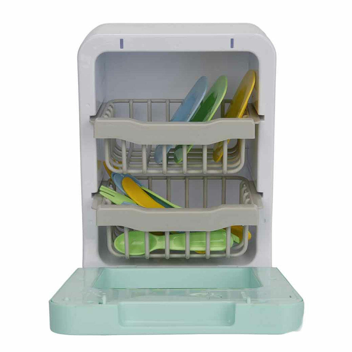 Sesli ve Işıklı Yeşil Bulaşık Makinesi | Hommy İnteraktif Mutfak Oyuncağı | Aksesuarlı Eğitici Evcilik Seti