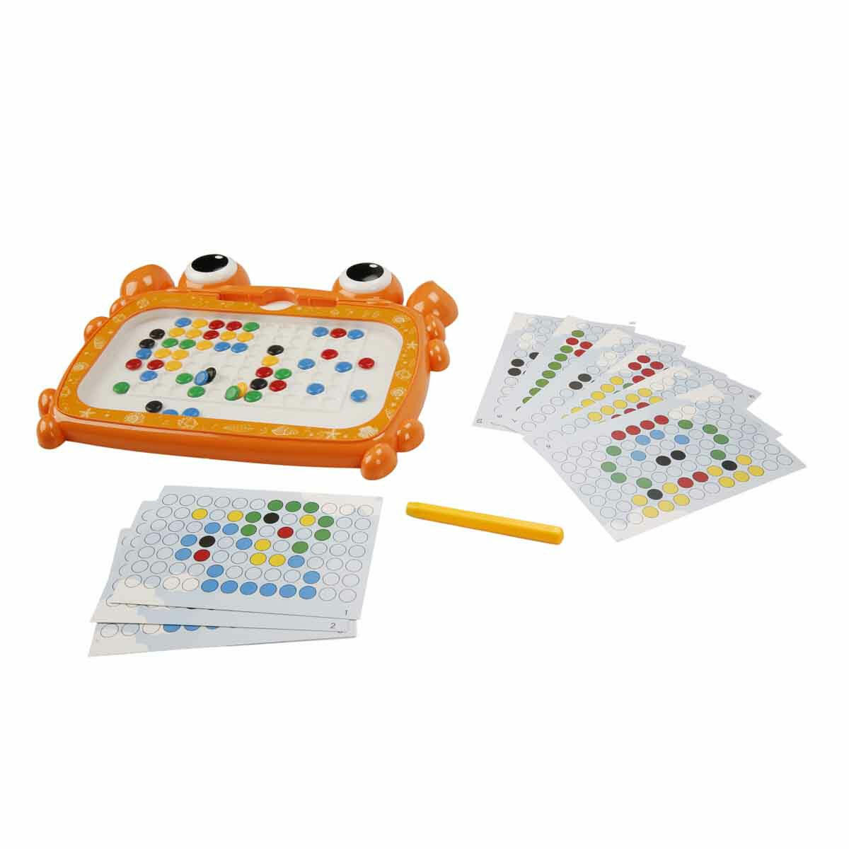 Sevimli Yengeç Manyetik Çizim Tahtası | 50 Boncuklu Manyetik Sanat Seti | Çocuklar İçin Eğitici ve Yaratıcı Çizim Oyuncağı