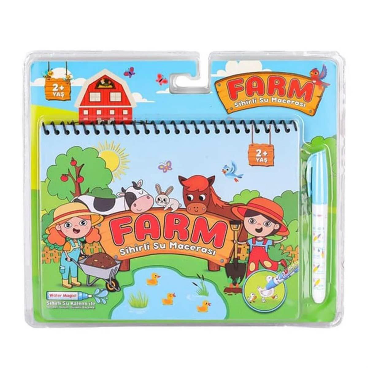 Sihirli Suyla Boyama Kitabı | Çiftlik, Korsanlar Ve Denizkızı Serisi | Tekrar Kullanılabilir Magic Water Painting