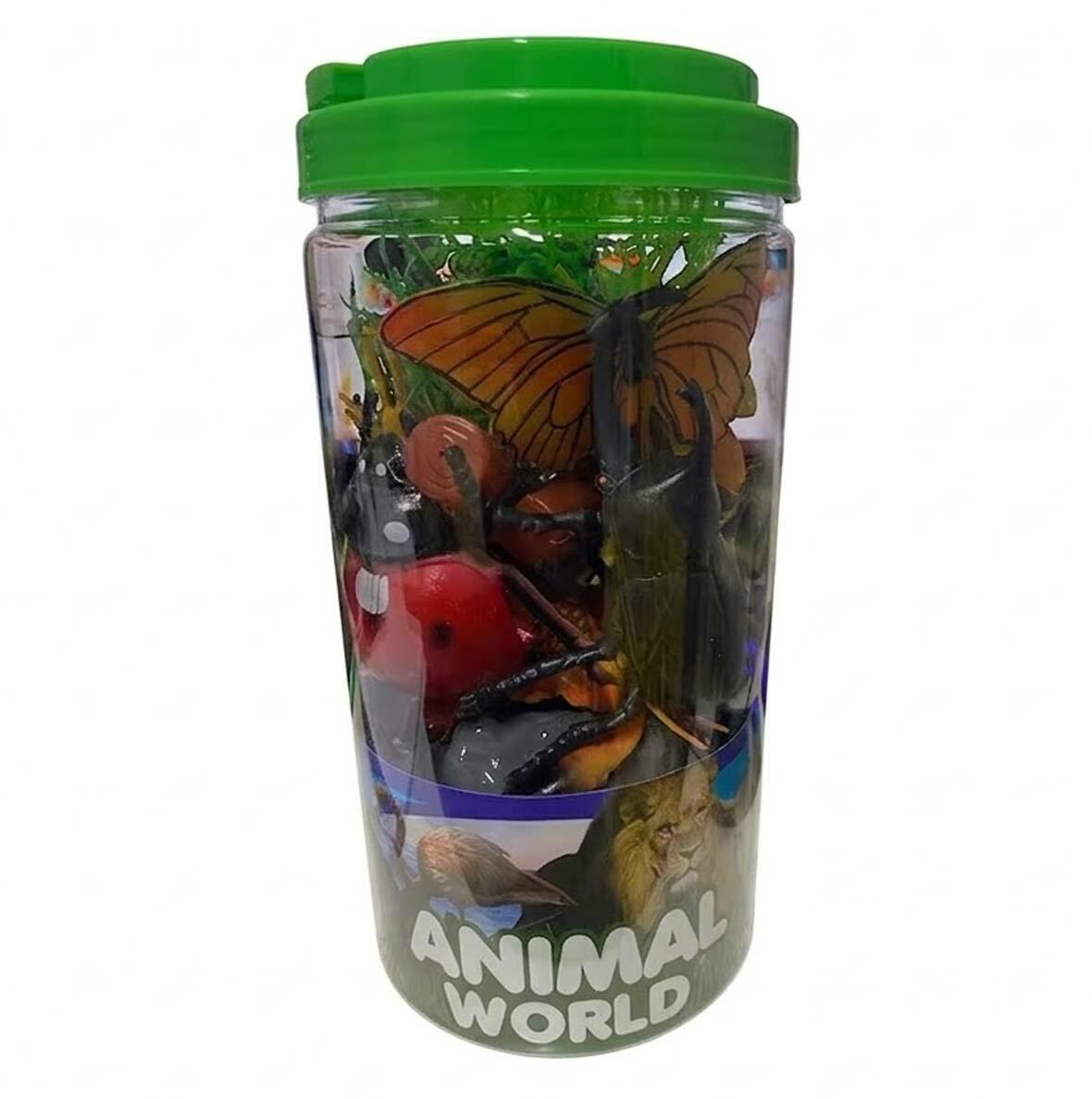 Silindir Kutuda Böcek Dünyası Figür Seti | 10 Parça Eğitici Hayvan Seti | Feyza Oyuncak Doğa Keşif Serisi