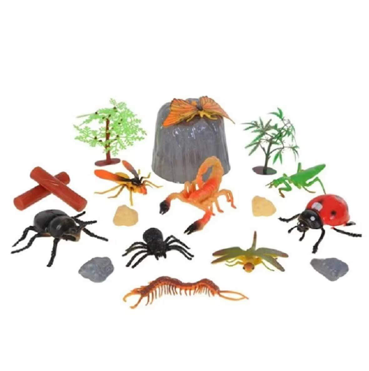 Silindir Kutuda Böcek Dünyası Figür Seti | 10 Parça Eğitici Hayvan Seti | Feyza Oyuncak Doğa Keşif Serisi