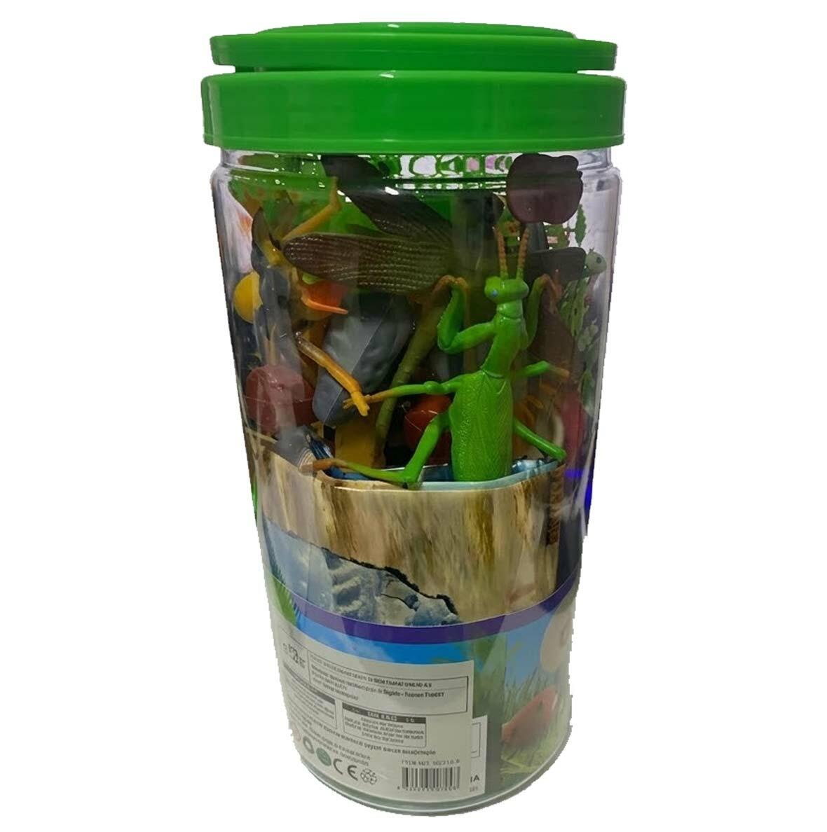 Silindir Kutuda Böcek Dünyası Figür Seti | 10 Parça Eğitici Hayvan Seti | Feyza Oyuncak Doğa Keşif Serisi