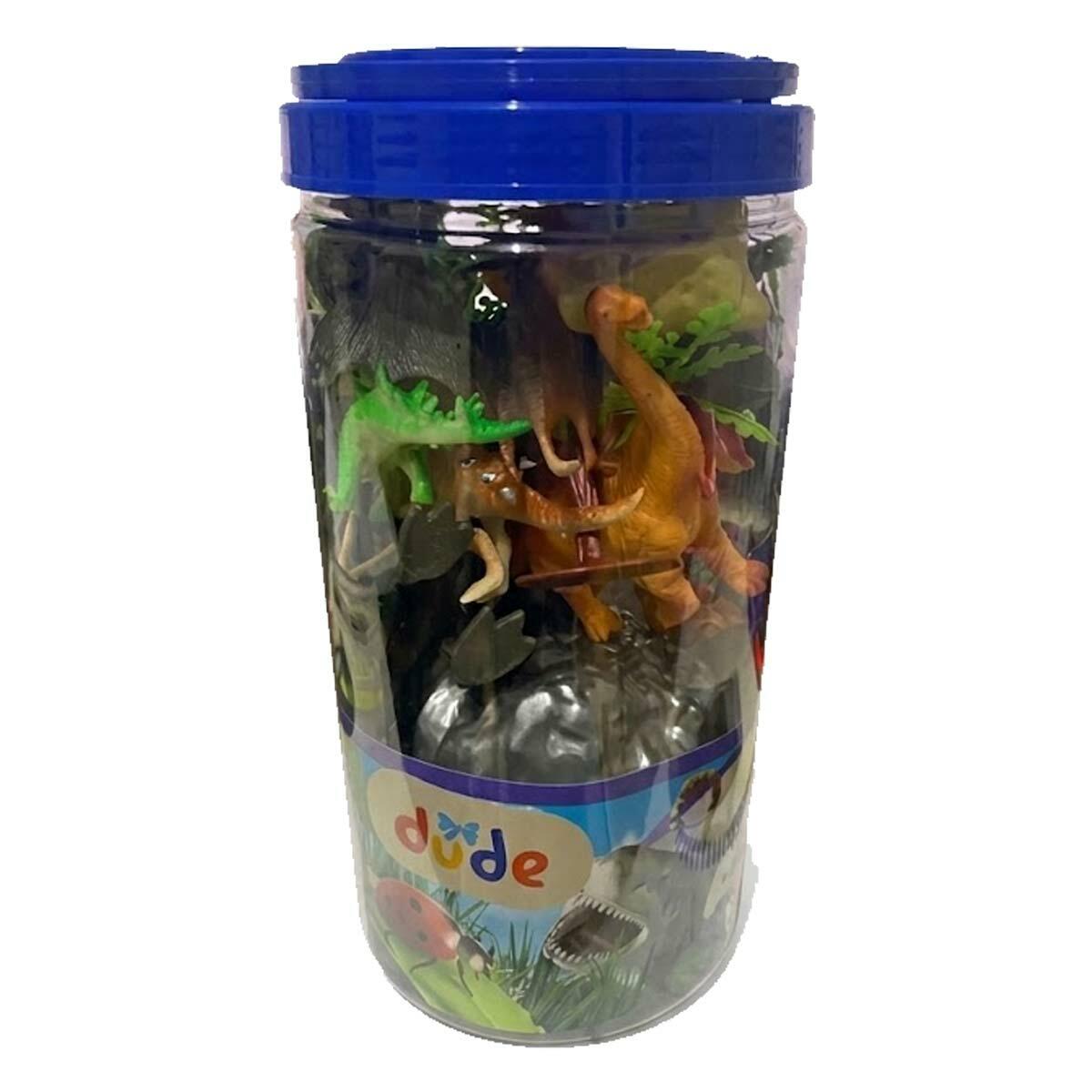 Silindir Kutuda Dinozorlar Dünyası Figür Seti | 25 CM Eğitici Figür Seti | Feyza Oyuncak Tarih Öncesi Seri