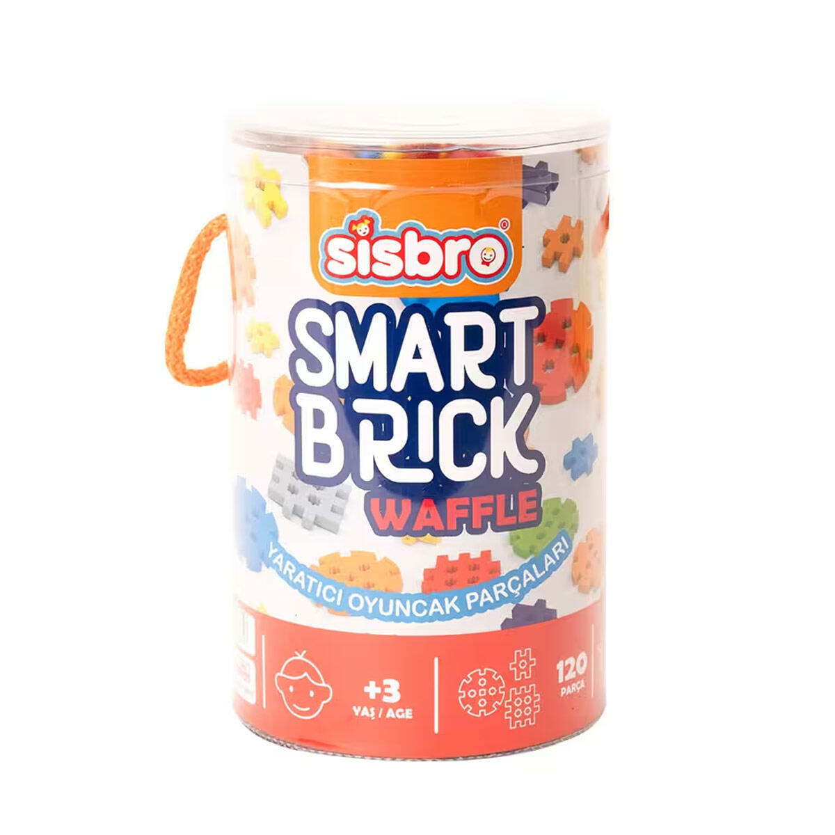 Sisbro Smart Bricks Waffle 120 Parça | Eğitici Mini Waffle Bloklar | Yaratıcı Yapım Ve İnşa Seti