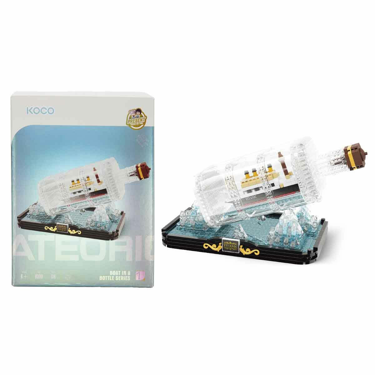 Şişede Gemi Titanic 918 Parça Yapı Seti | Şeffaf Şişe Tasarımlı Koleksiyon Modeli | Detaylı Gemi İnşa Oyuncağı