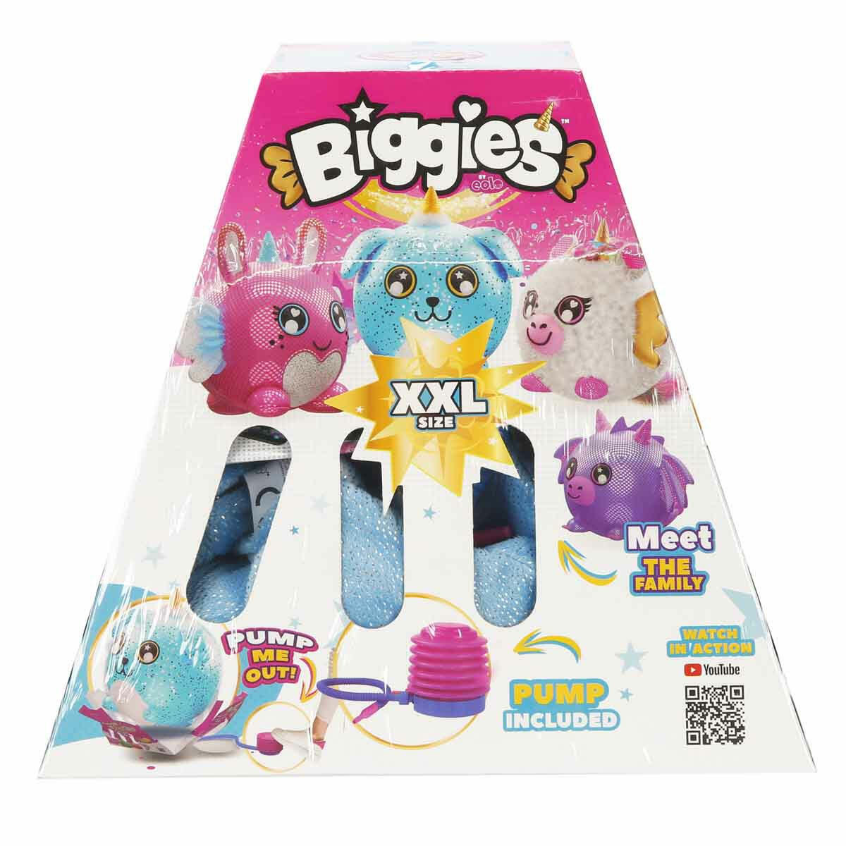 Biggies Şişme Peluş Köpek XXL | Dev Boy Mega Peluş Top | 45 cm Şişirilebilir ve Kucaklanabilir İnteraktif Figür | Pompa Dahil Sürpriz Paket