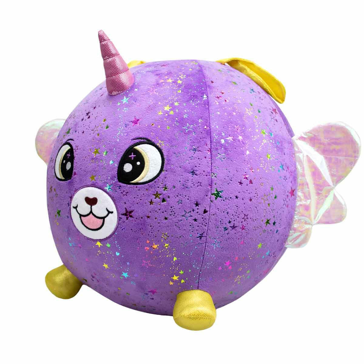 Şişme Peluş Mor Köpek XXL Shiny Corns S2 | 10 Kat Büyüyen Devasa Pelüş Arkadaş ve Şişirme Pompalı Set