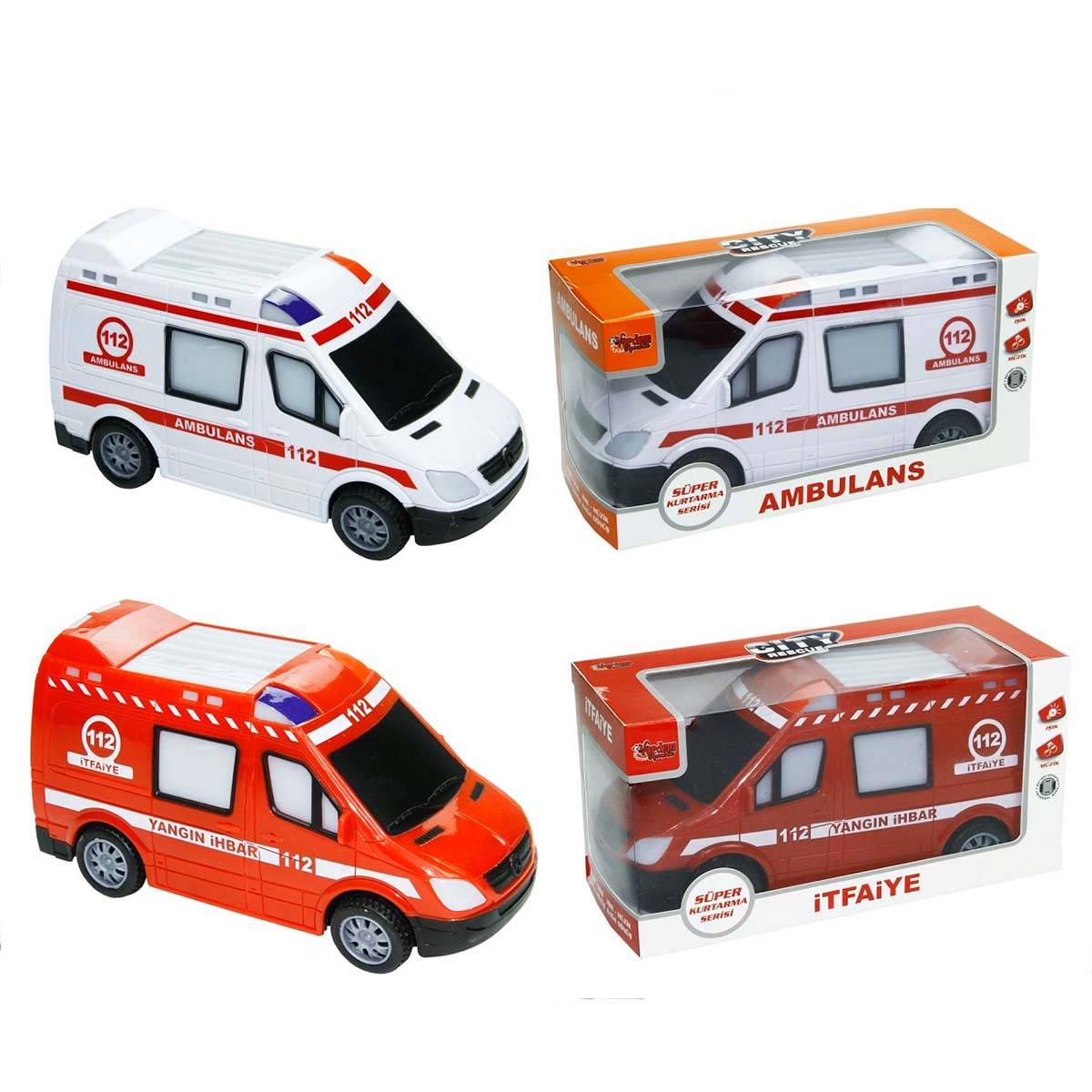 Çarp Dön Pilli Ambulans ve İtfaiye Arabası