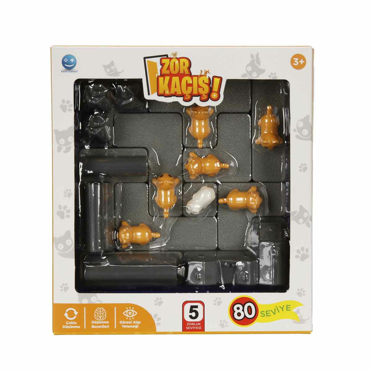 Smile Games Zor Kaçış Kutu Oyunu | 80 Aşamalı Mantık ve Zeka Oyunu | Çocuklar İçin Strateji ve Problem Çözme Seti