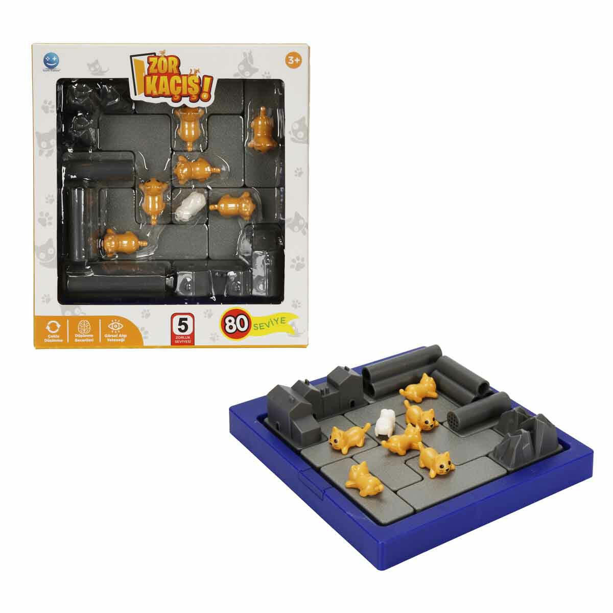 Smile Games Zor Kaçış Kutu Oyunu | 80 Aşamalı Mantık ve Zeka Oyunu | Çocuklar İçin Strateji ve Problem Çözme Seti