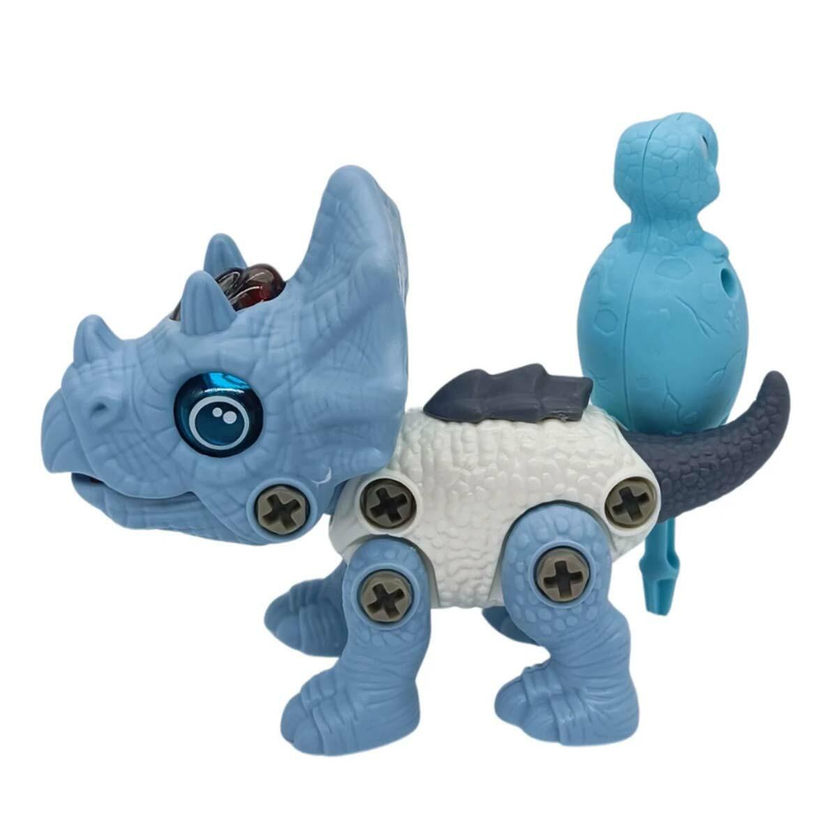 Sök-Tak Sesli Işıklı Oyuncak Dinazor | Eğitici Montaj Seti | Tornavidalı Parçalara Ayrılabilir Dinozor