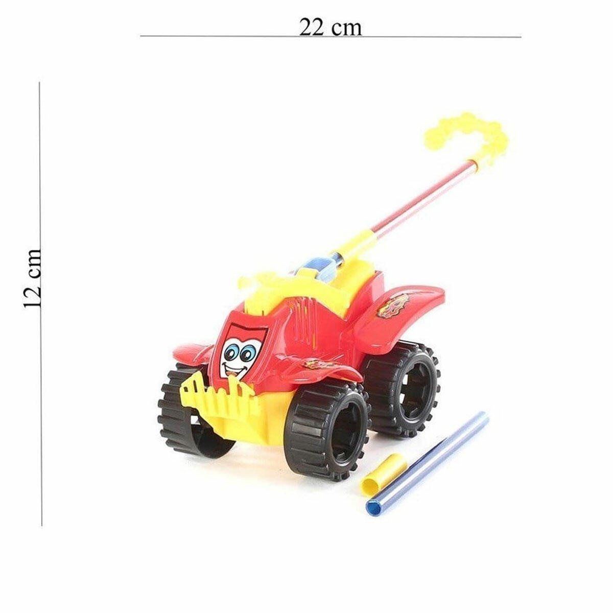 Sopalı ATV Motor | 45 cm Bastonlu İtmeli Oyuncak ATV | Çocuklar İçin Eğitici Yürüme Arkadaşı ve Motor Beceri Geliştirme Seti