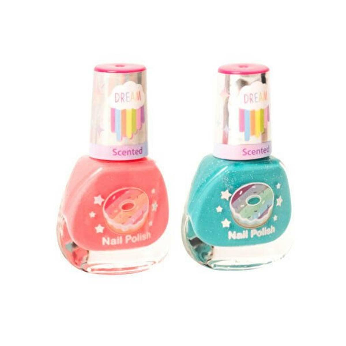 Sparkle Rainbow Taşınabilir Kozmetik Seti | Yeniden Kullanılabilir Kutulu Çocuk Makyaj Seti | Kokulu Ojeli Güzellik Kiti