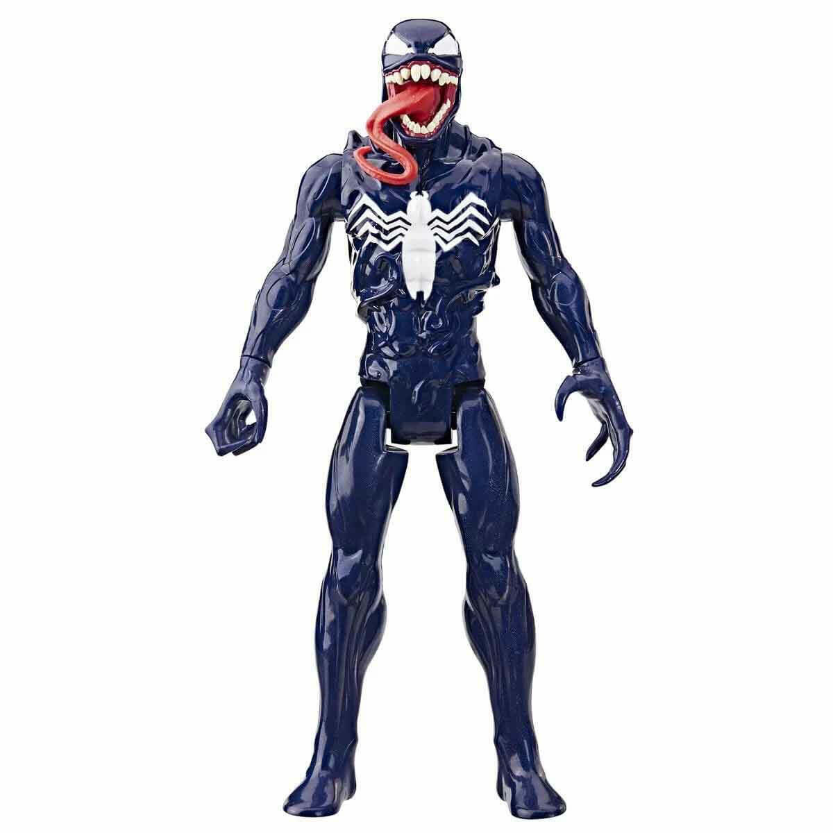 Spider-Man Venomversus Titan Hero Figür 30 cm | Marvel Hareketli Aksiyon Figürü | Venom ve Miles Morales Koleksiyon Serisi