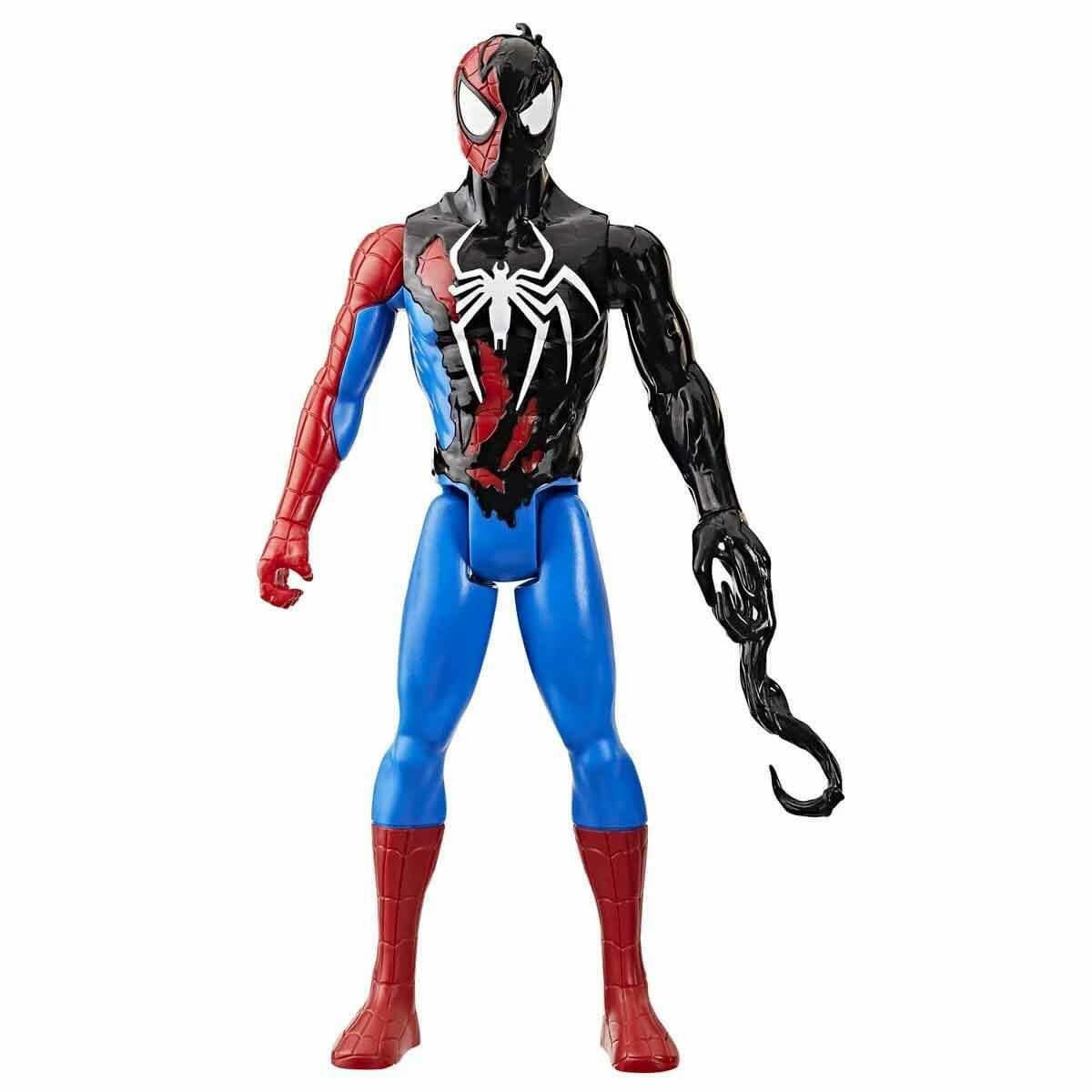 Spider-Man Venomversus Titan Hero Figür 30 cm | Marvel Hareketli Aksiyon Figürü | Venom ve Miles Morales Koleksiyon Serisi