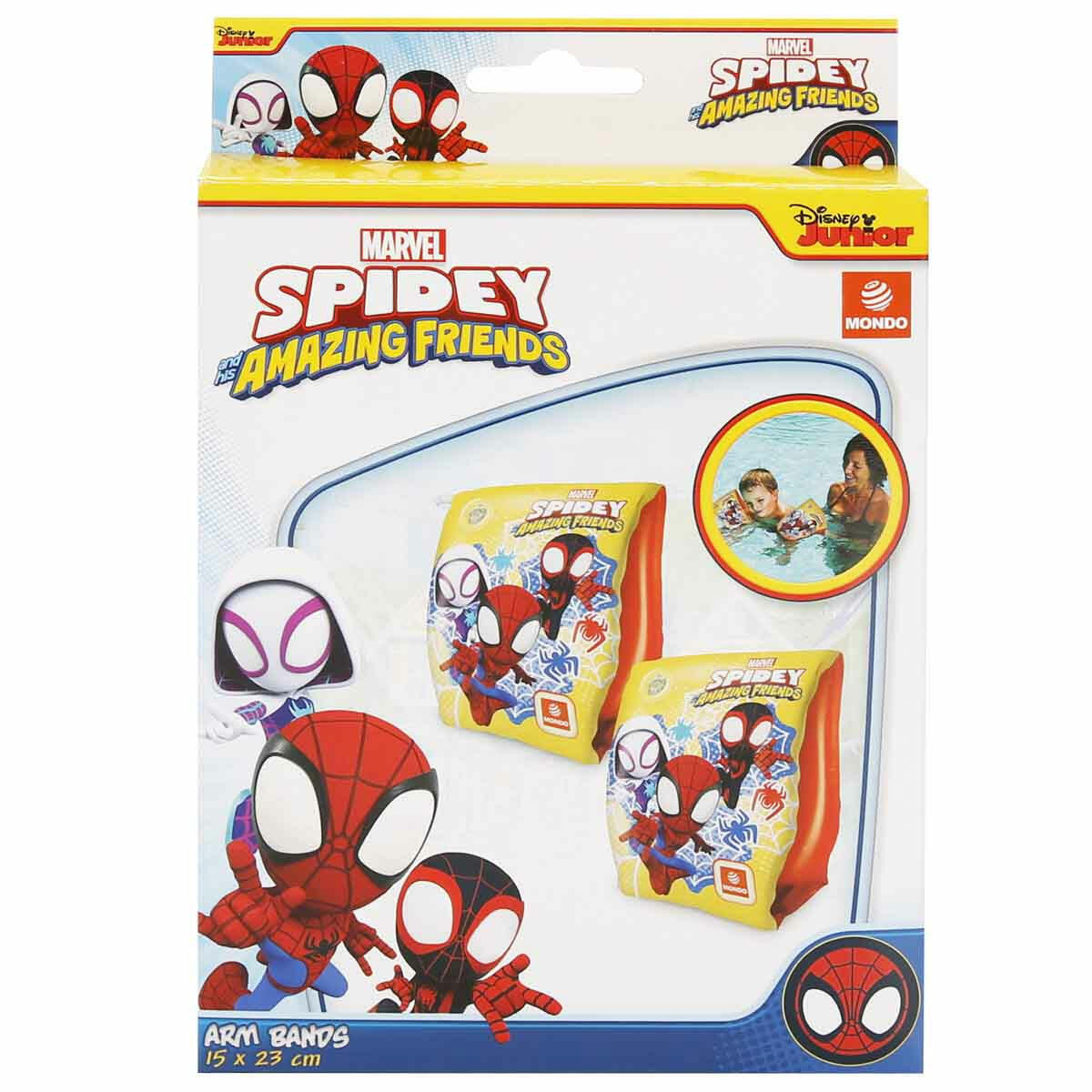 Spidey ve Arkadaşları Şişme Kolluk | Su Korkusunu Yenmeye Yardımcı Güvenli Yüzme Seti (23x15 cm)