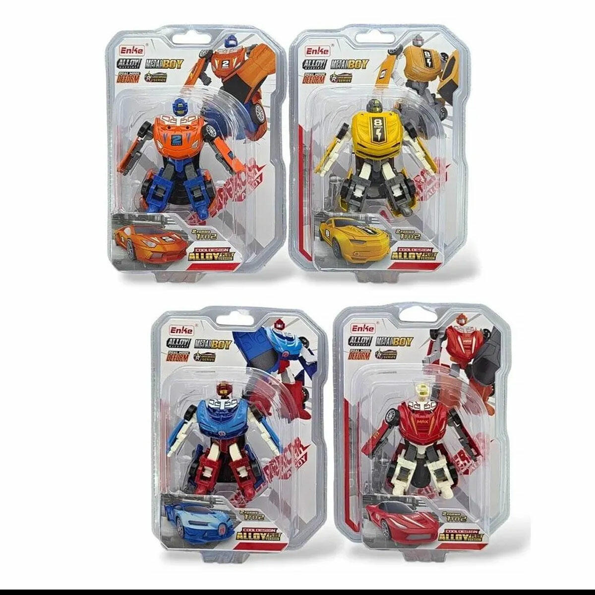 Stantlı Metal Dönüşebilen Robot Arabalar | 9 cm Metal Gövdeli 2'si 1 Arada Aksiyon Figürü | Dayanıklı Dönüşen Araba ve Robot Serisi