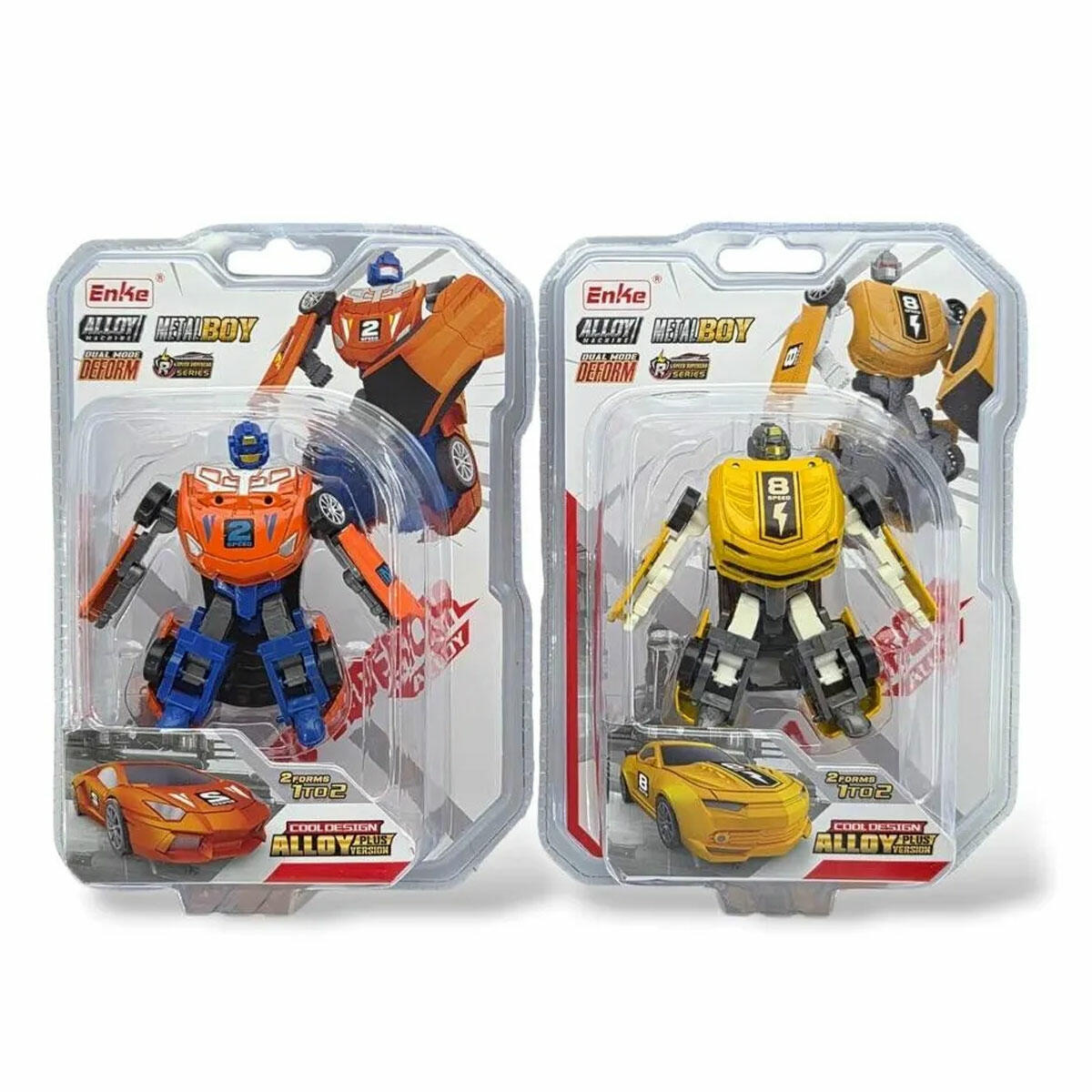 Stantlı Metal Dönüşebilen Robot Arabalar | 9 cm Metal Gövdeli 2'si 1 Arada Aksiyon Figürü | Dayanıklı Dönüşen Araba ve Robot Serisi