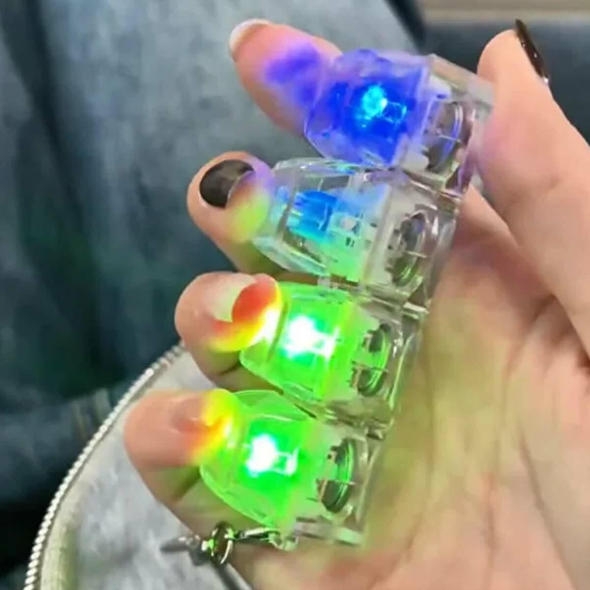 Stres Giderici Işıklı Klavye Anahtarlık | 4'lü Mekanik Mavi Switch Fidget | LED Işıklı Tuş Tıklatıcı