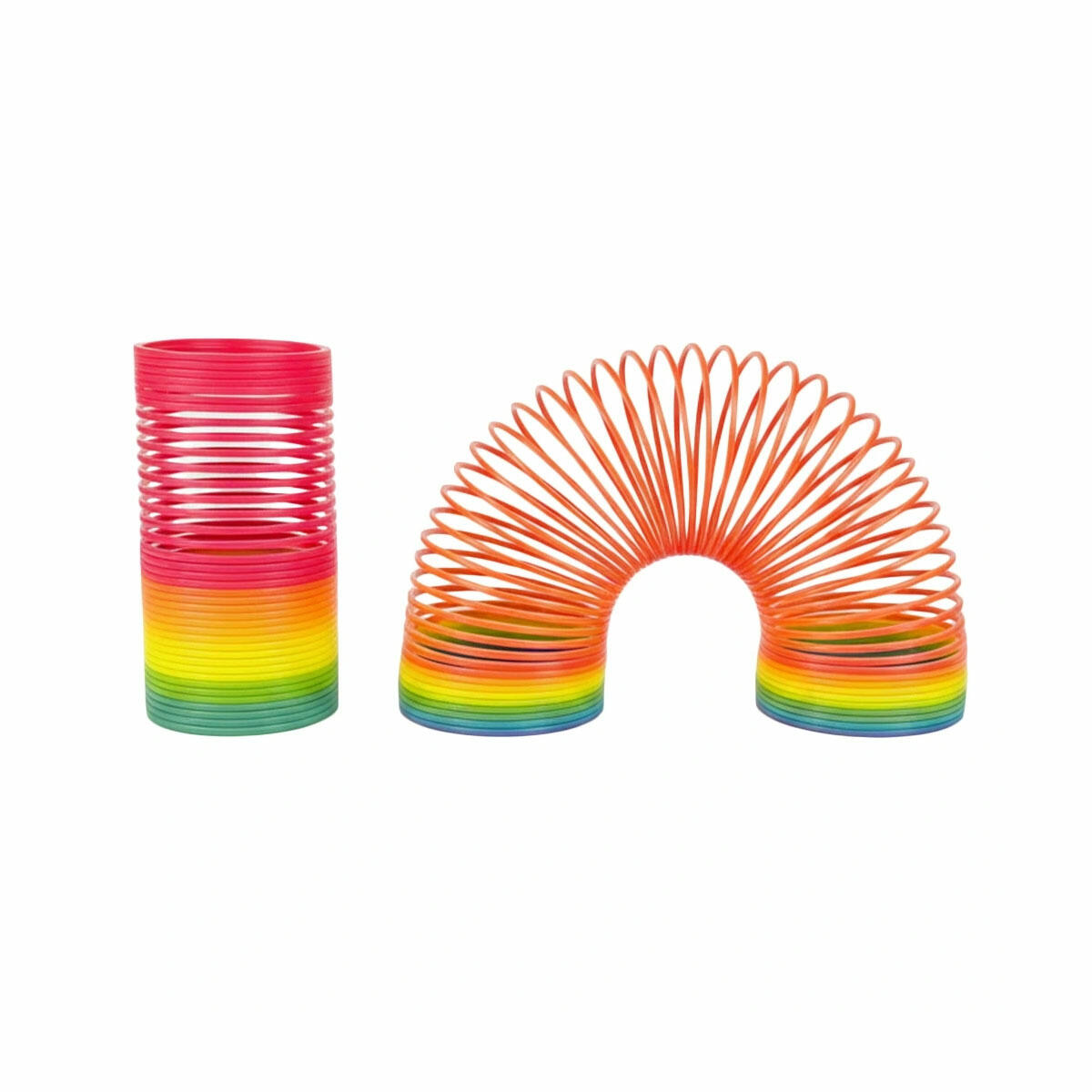 Stres Yayı 10 Numara (6'lı Kutu) | Dev Boyutlu Gökkuşağı Stres Yayı | Ritmik ve Esnek Duyusal Oyun Seti