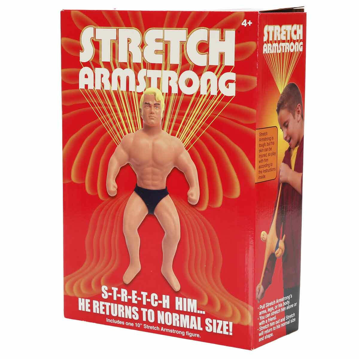 Stretch Armstrong Retro Figür | 25 cm Orijinal Esnek Kahraman | Nostaljik ve Dayanıklı Çekiştirilebilir Aksiyon Figürü