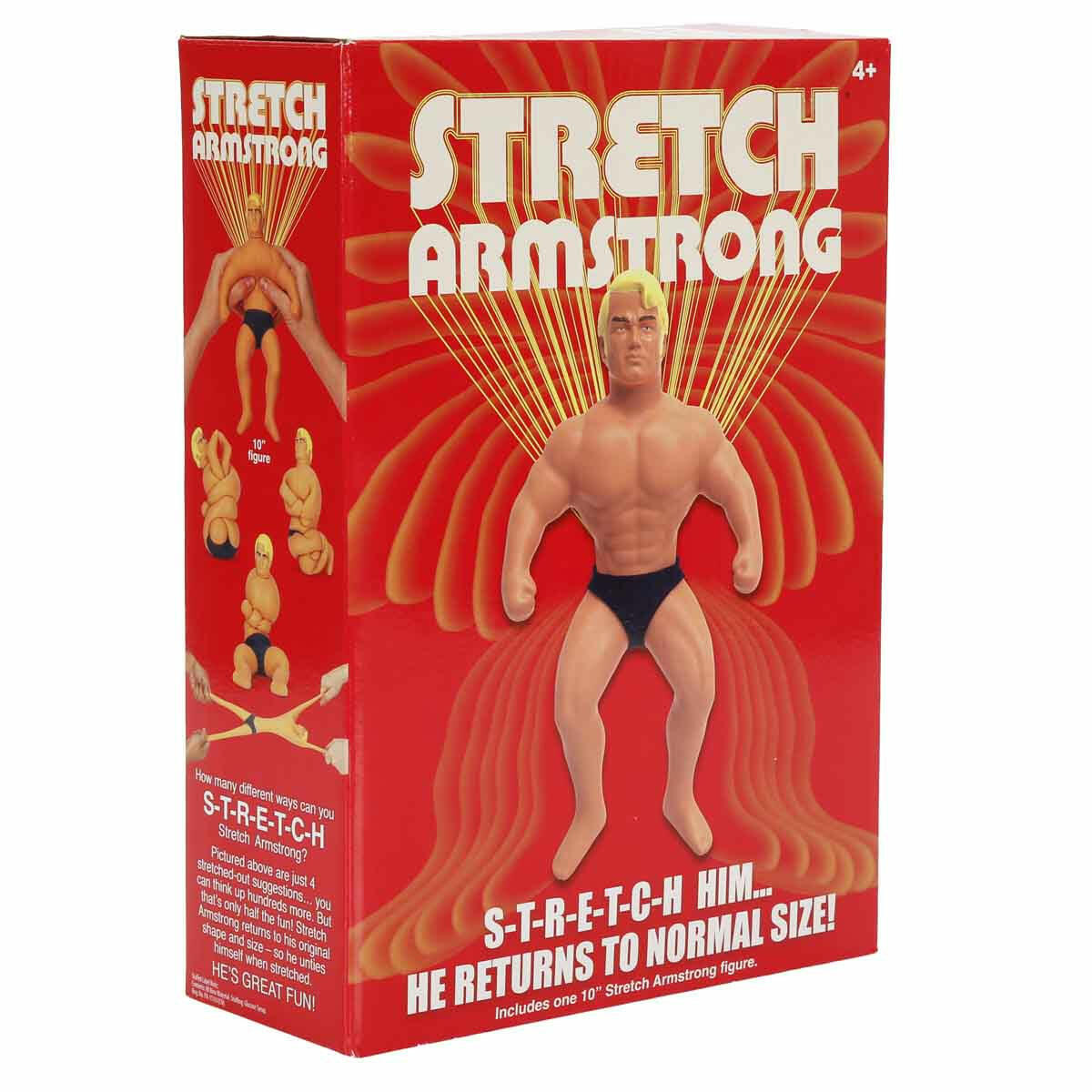Stretch Armstrong Retro Figür | 25 cm Orijinal Esnek Kahraman | Nostaljik ve Dayanıklı Çekiştirilebilir Aksiyon Figürü