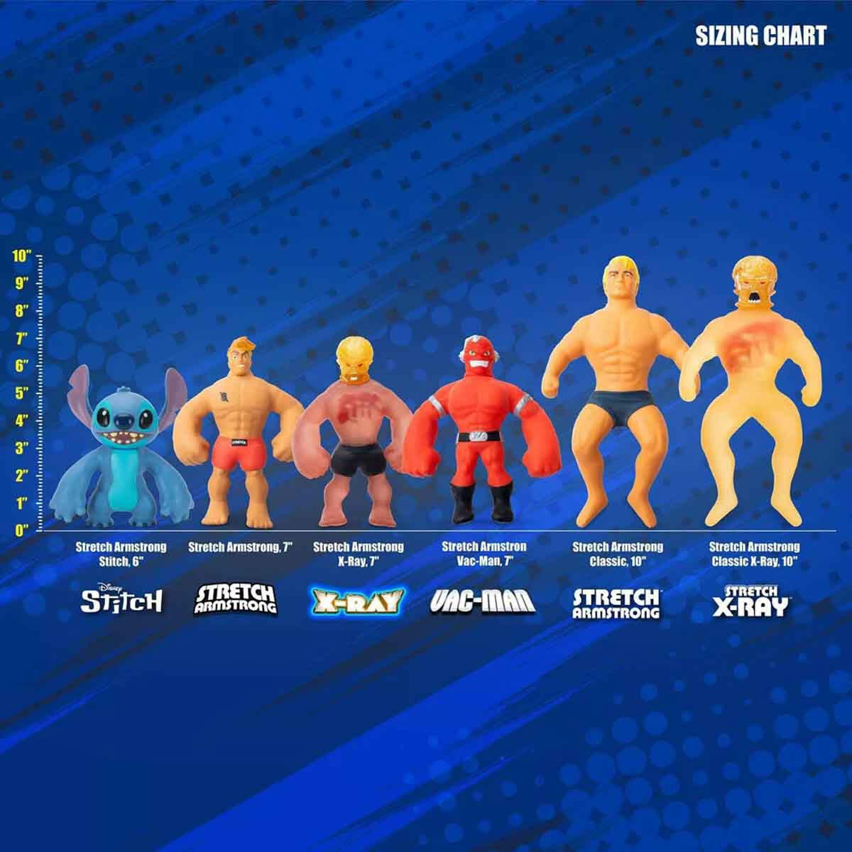 Stretch Armstrong Stitch Figür | 15 cm Esneyen ve Sıkıştırılabilir Oyuncak | Disney Lilo &amp; Stitch İnteraktif Figür