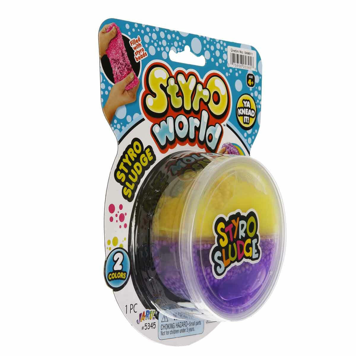 Styro World Köpük Slime 50 gr | Çift Renkli Çıtırdayan Slime | Rahatlatıcı ve Esnek Duyusal Oyun Jeli