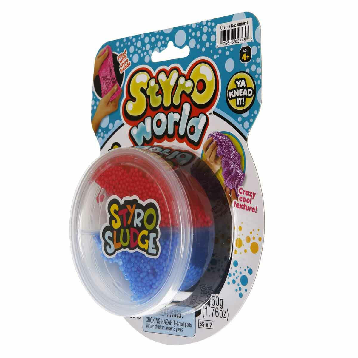 Styro World Köpük Slime 50 gr | Çift Renkli Çıtırdayan Slime | Rahatlatıcı ve Esnek Duyusal Oyun Jeli